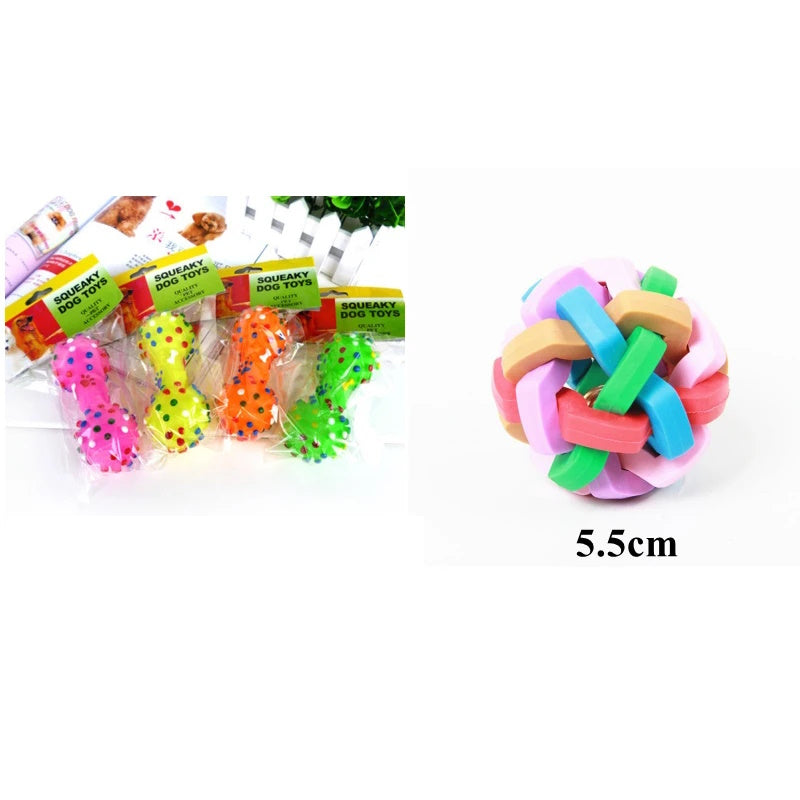 Pet Chew Toys Interactive Playing Funny Molar Dumbbell