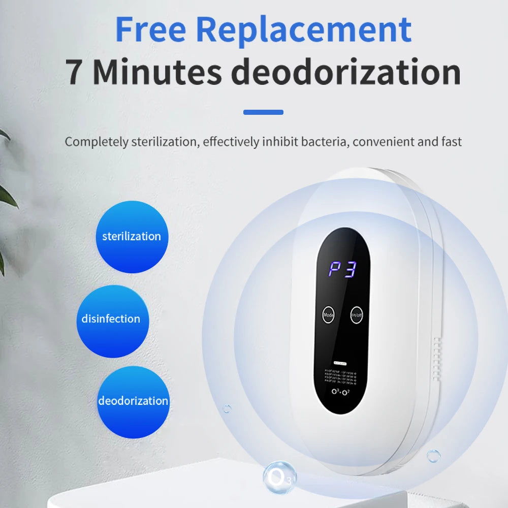 Compact Air Purifier with Anion and Ozone Generation