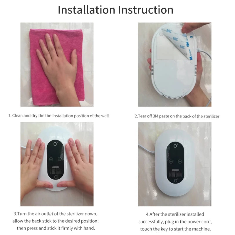 Compact Air Purifier with Anion and Ozone Generation