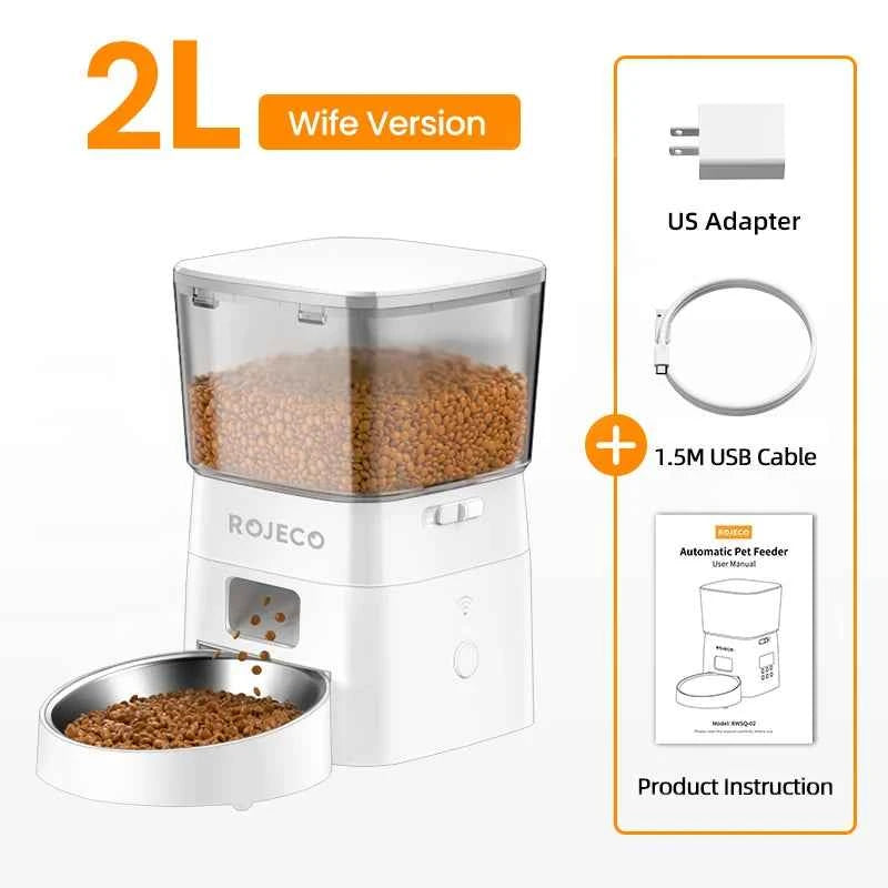 2L Automatic Pet Food Dispenser for Dry Food