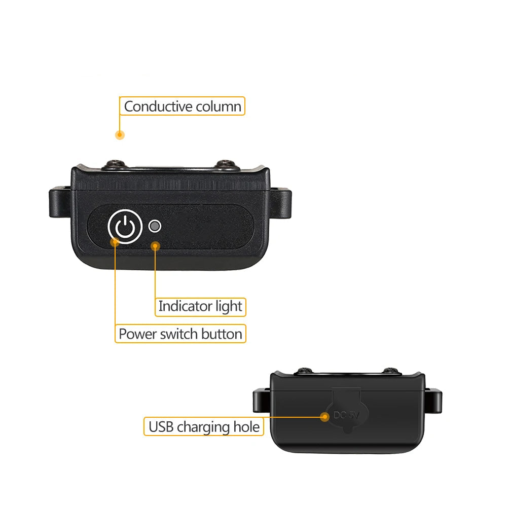 3-Mode Anti-Bark Dog Training Collar with Long-Distance Remote (No Shock Mode)