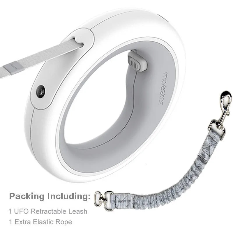 Moestar Retractable UFO Pet Leash with LED Light for Night Walks - Toska Pets