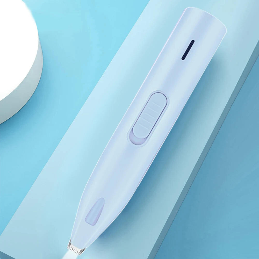 Pet Hair Trimmer with LED Light – Electric Dog & Cat Paw Grooming Clipper