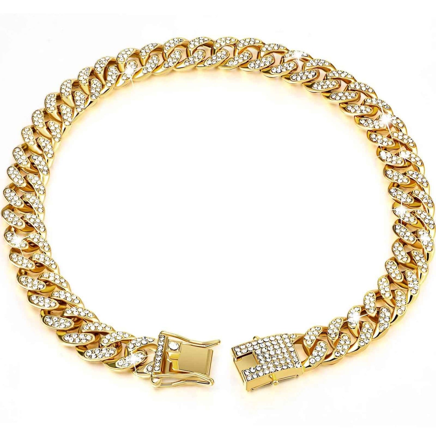 Rhinestone Chain Dog Collar