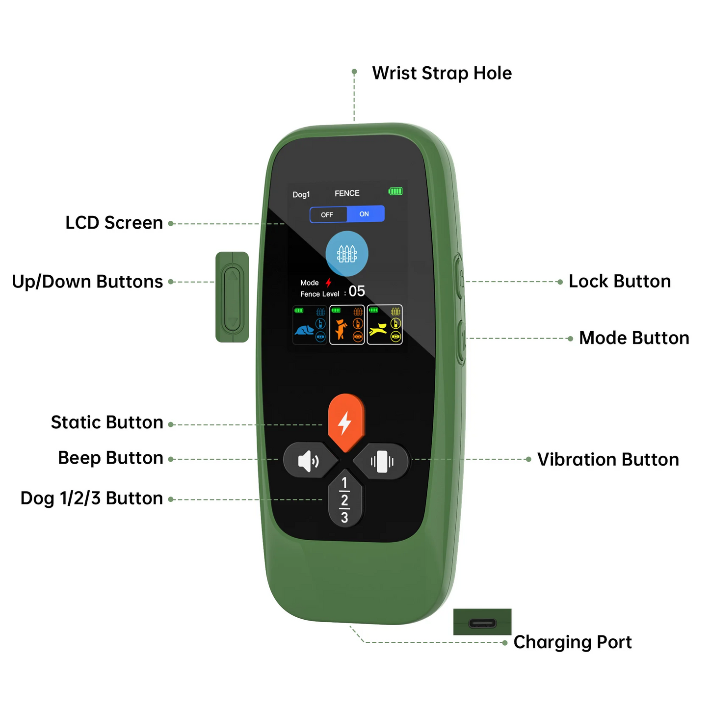 Astko T800 Pro 4-in-1 Dog Training Collar with Portable Wireless Fence System