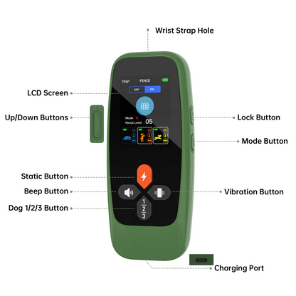 Astko T800 Pro 4-in-1 Dog Training Collar with Portable Wireless Fence System