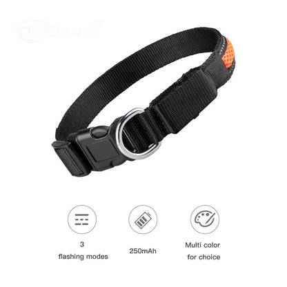 LED Dog Collar: Luminous, Splashproof, and Reflective Collar