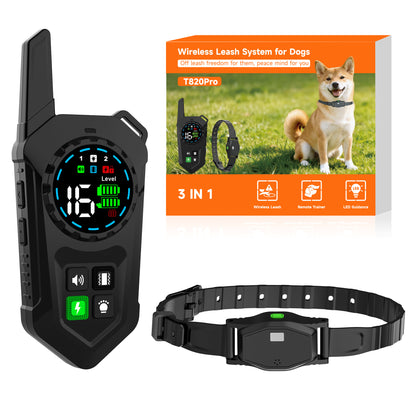 Astko T820-PRO Premium 3‑in‑1 Dog Training collar with wireless dog fence