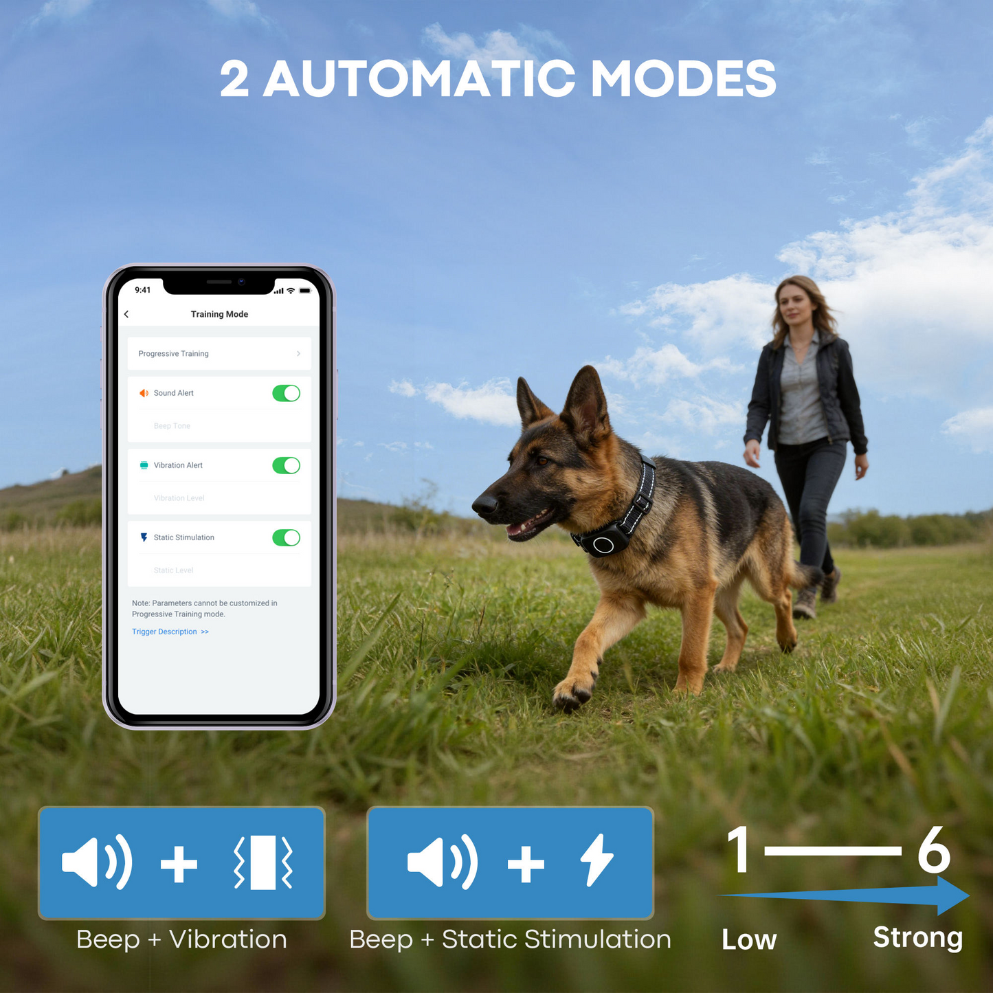 ASTKO S900 Smart Anti‑Bark & Training Collar with App Control and Health Tracking