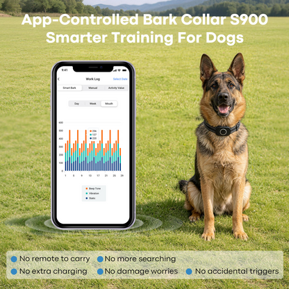 ASTKO S900 Smart Anti‑Bark & Training Collar with App Control and Health Tracking