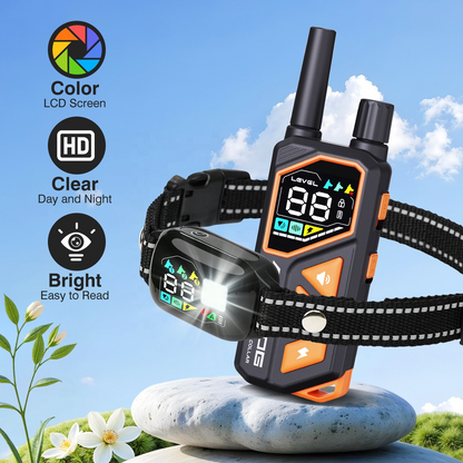 Rechargeable 2-in-1 Smart Dog Training Collar with Remote – 1000m Range