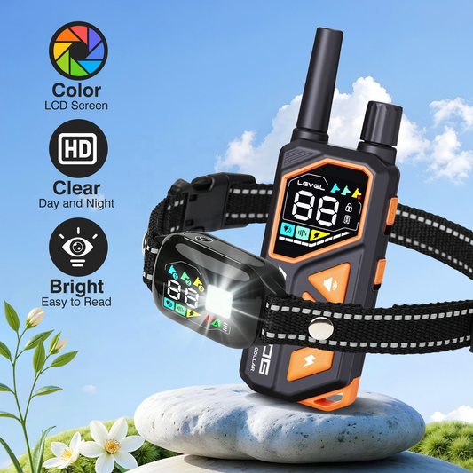 Rechargeable 2-in-1 Smart Dog Training Collar with Remote – 1000m Range