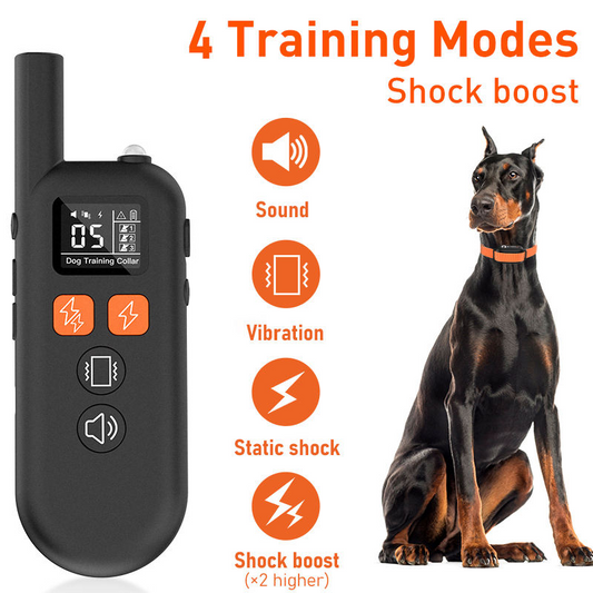 Professional Electric Dog Training Collar with Dual eShock and Night‑Safety Flashing Light (3300FT Range)