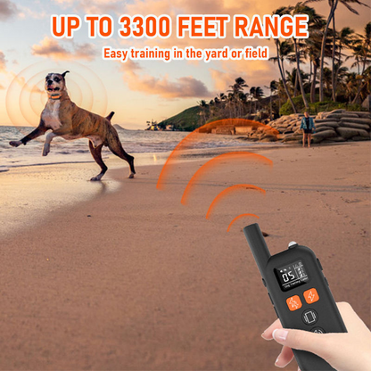 Professional Electric Dog Training Collar with Dual eShock and Night‑Safety Flashing Light (3300FT Range)