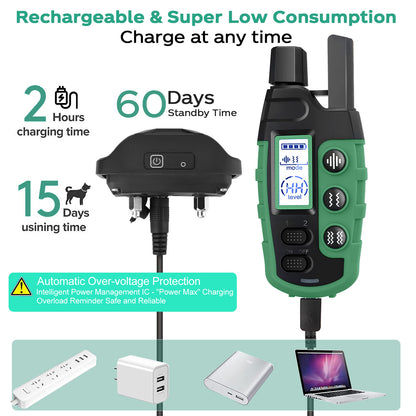 No-Shock 3300Ft Dog Training Collar with Remote