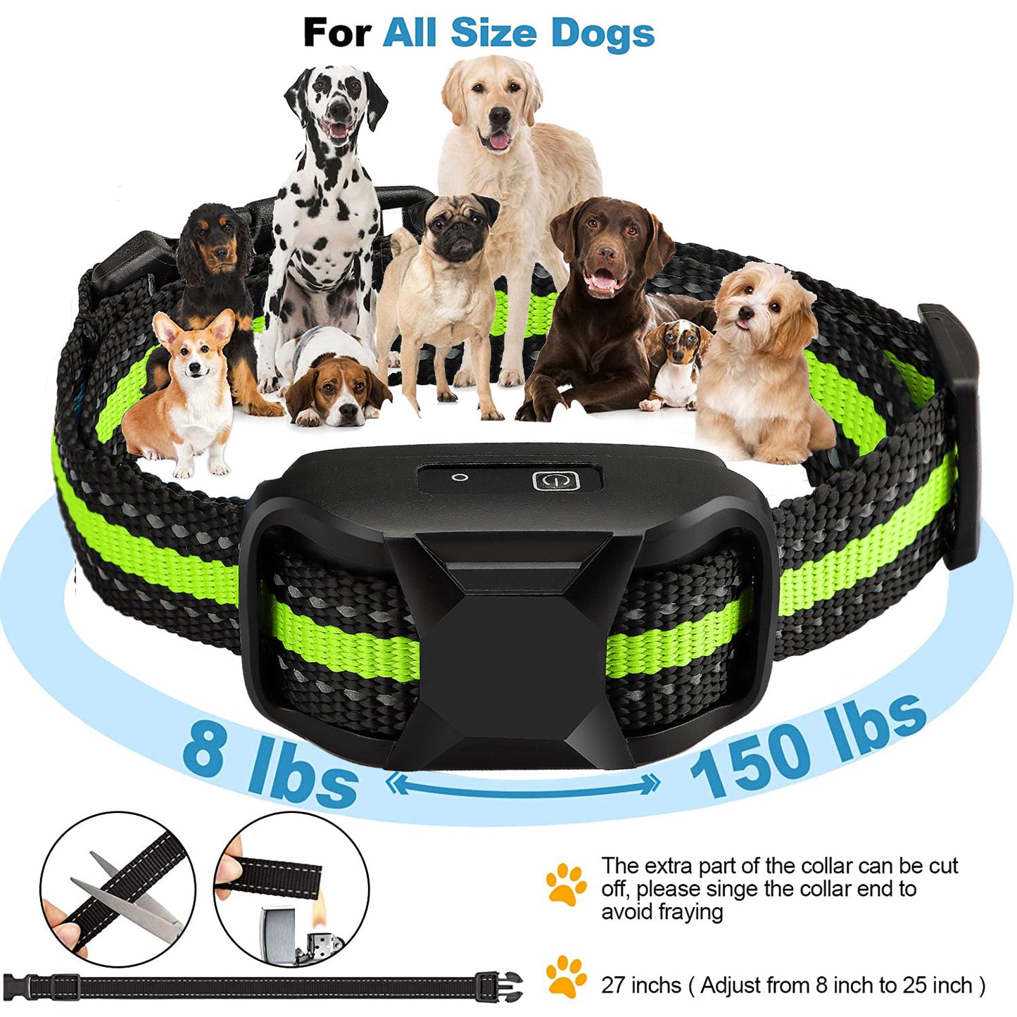 No-Shock 3300Ft Dog Training Collar with Remote