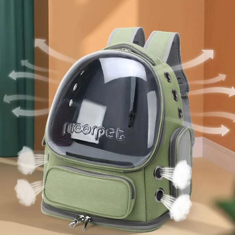 Pet Cat Carrier Backpack – Outdoor Travel Bag for Cats & Small Dogs