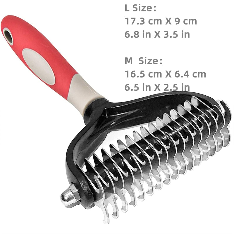 Professional 2-Sided Pet Deshedding Tool