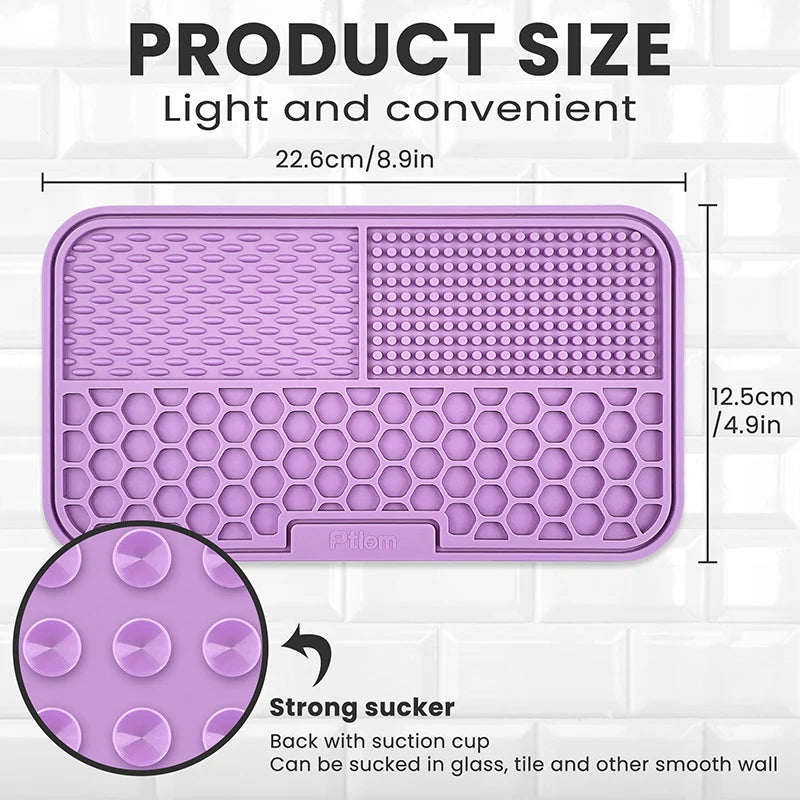 Pet Feeding Mat: Slow Eating Silicone Mat for Cats and Dogs