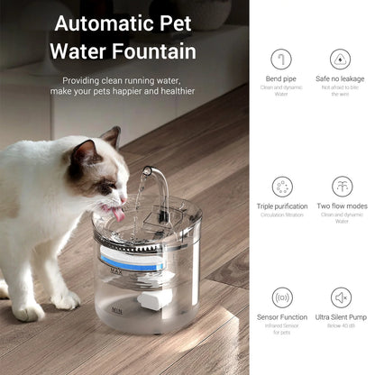 Automatic Pet Drinking Fountain with Multiple Water Flow Modes