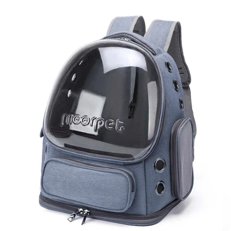 Transparent Pet Carrier Backpack – Outdoor Travel Bag for Cats & Small Dogs