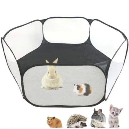 Portable Pet Cage Tent – Foldable Playpen for Small Pets