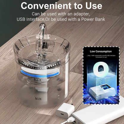 Automatic Pet Drinking Fountain with Multiple Water Flow Modes