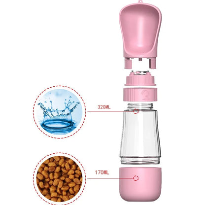 2-in-1 Portable Dog Water Bottle For Small and Large Dogs, Cats 