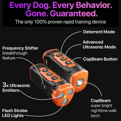 Pet Dog Ultrasonic Dog Training Device with LED Flashlight