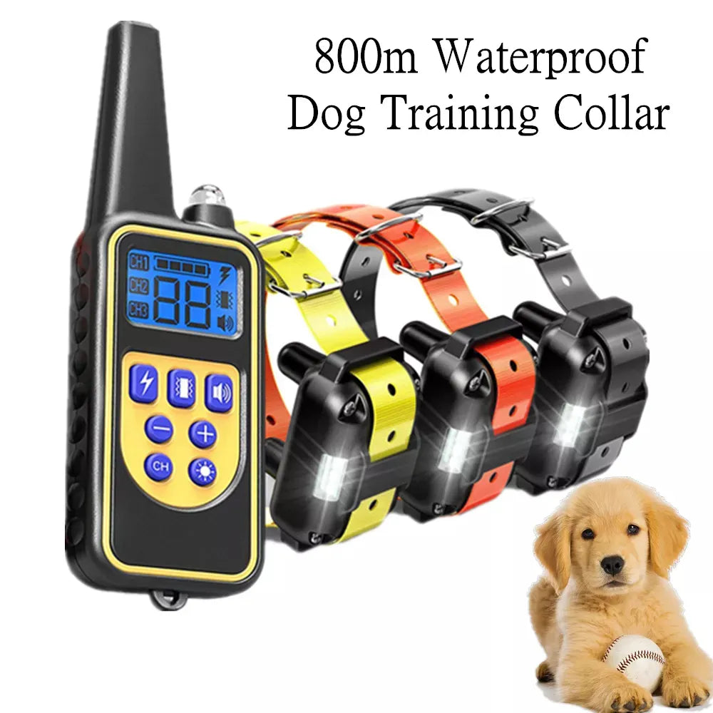 The Very Best Remote Dog Training Solution: Rechargeable Waterproof Shock Collar with Remote Control.