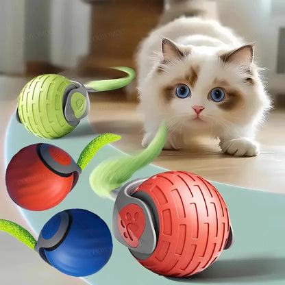 Smart Automatic Cat Toy Ball – USB Rechargeable Interactive Rolling & Bouncing