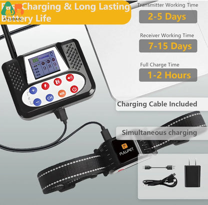 Invisible Dog Fence with 2-in-1 Electric Fence & Remote Training Collar