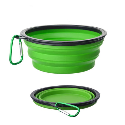 350/1000ml Large Collapsible Dog Folding Silicone Bowl (1-Pack)