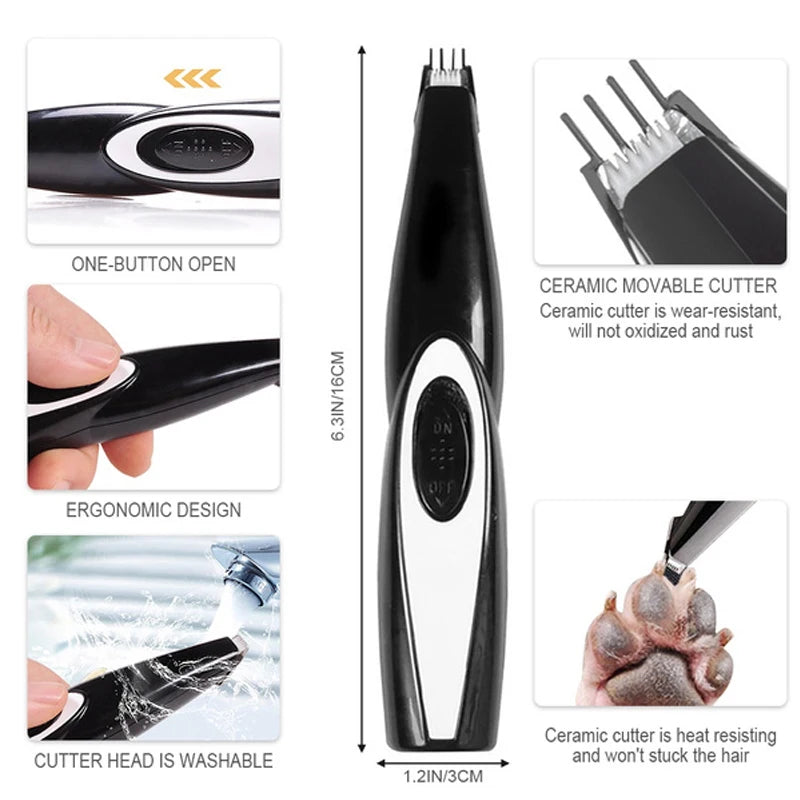 Electric Pet Clipper Grooming Kit – Rechargeable Dog & Cat Hair Trimmer Set