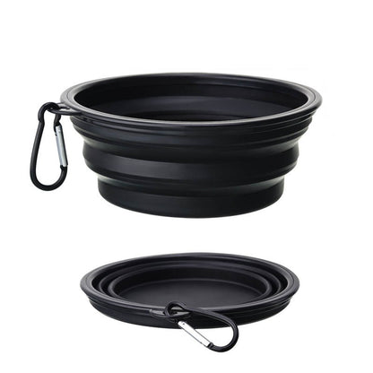 350/1000ml Large Collapsible Dog Folding Silicone Bowl (1-Pack)