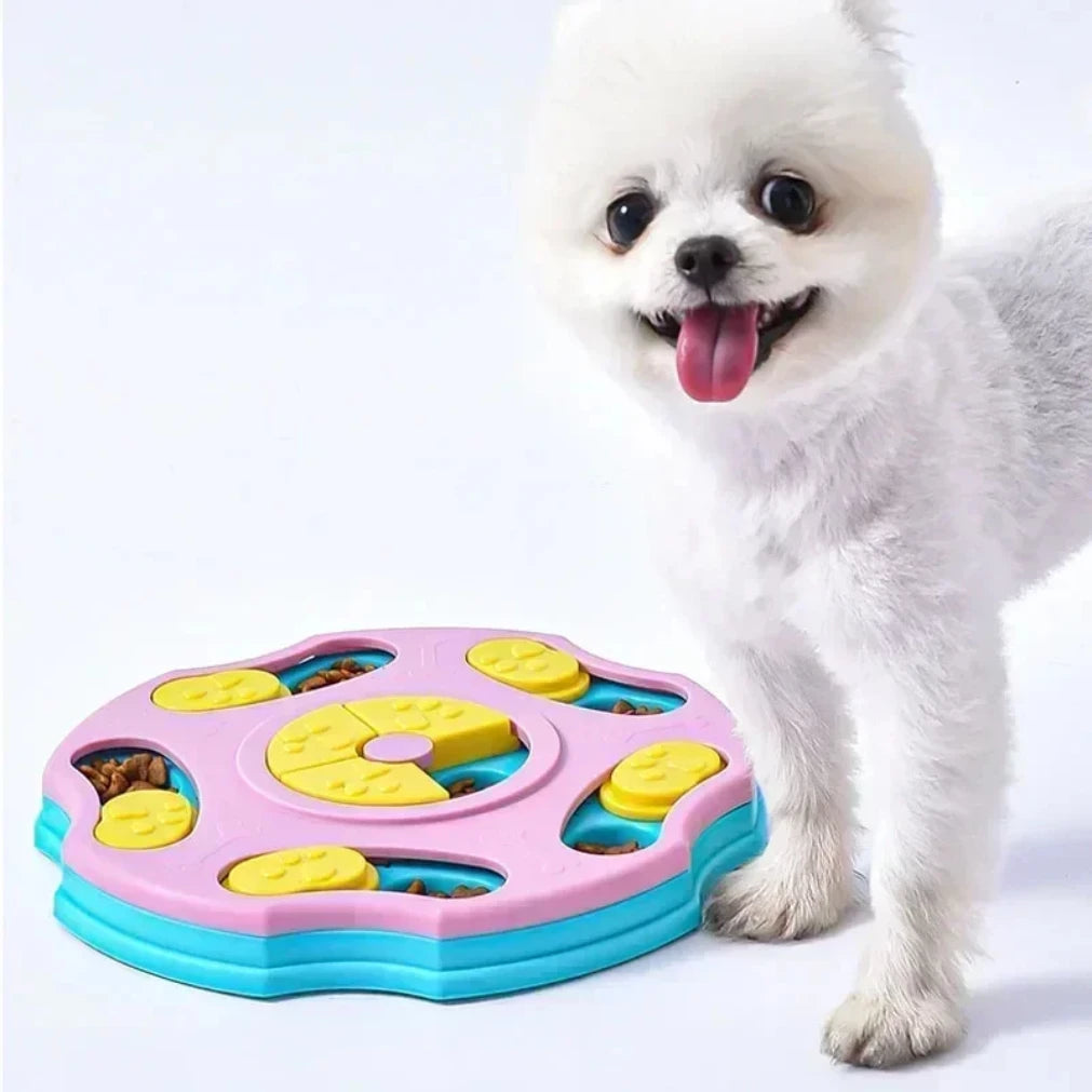 Dog Puzzle Toy & Slow Feeder Bowl – IQ Training Food Dispenser