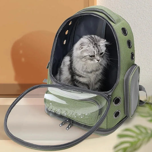 Pet Cat Carrier Backpack – Outdoor Travel Bag for Cats & Small Dogs