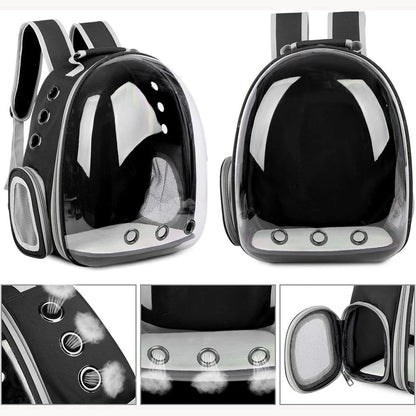 Transparent Capsule Pet Carrier Backpack – Breathable Travel Bag for Cats, Puppies