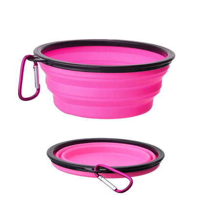 350/1000ml Large Collapsible Dog Folding Silicone Bowl (1-Pack)