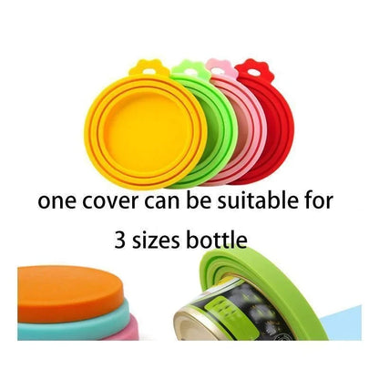 3-in-1 Silicone Pet Food Can Cover for Dogs and Cats