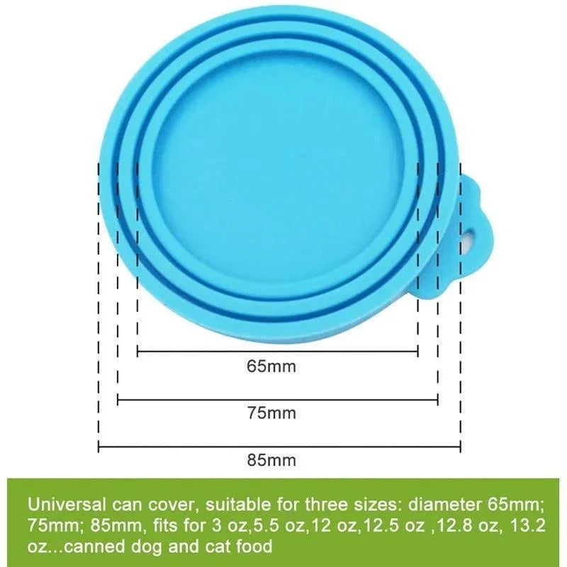 3-in-1 Silicone Pet Food Can Cover for Dogs and Cats