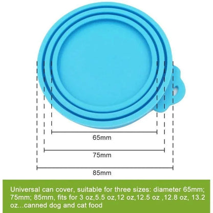 3-in-1 Silicone Pet Food Can Cover for Dogs and Cats