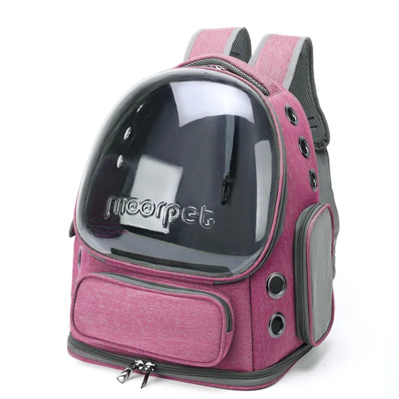 Transparent Pet Carrier Backpack – Outdoor Travel Bag for Cats & Small Dogs