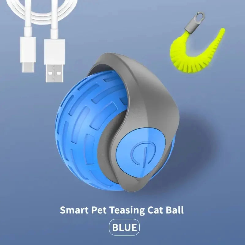 Smart Automatic Cat Toy Ball – USB Rechargeable Interactive Rolling & Bouncing