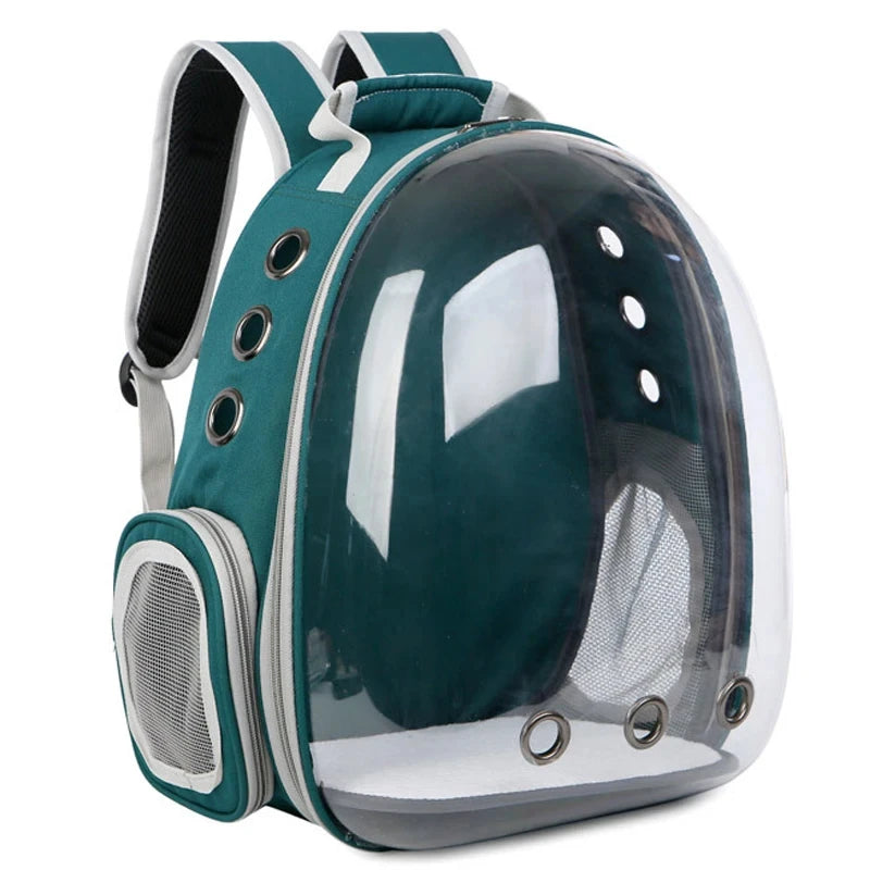 Transparent Capsule Pet Carrier Backpack – Breathable Travel Bag for Cats, Puppies