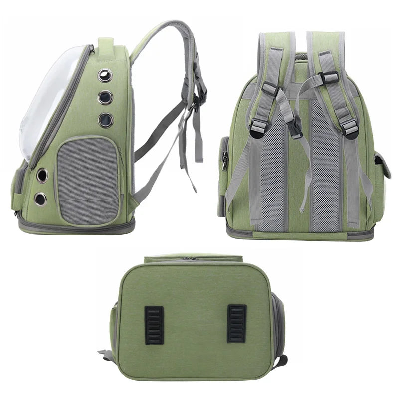 Transparent Pet Carrier Backpack – Outdoor Travel Bag for Cats & Small Dogs