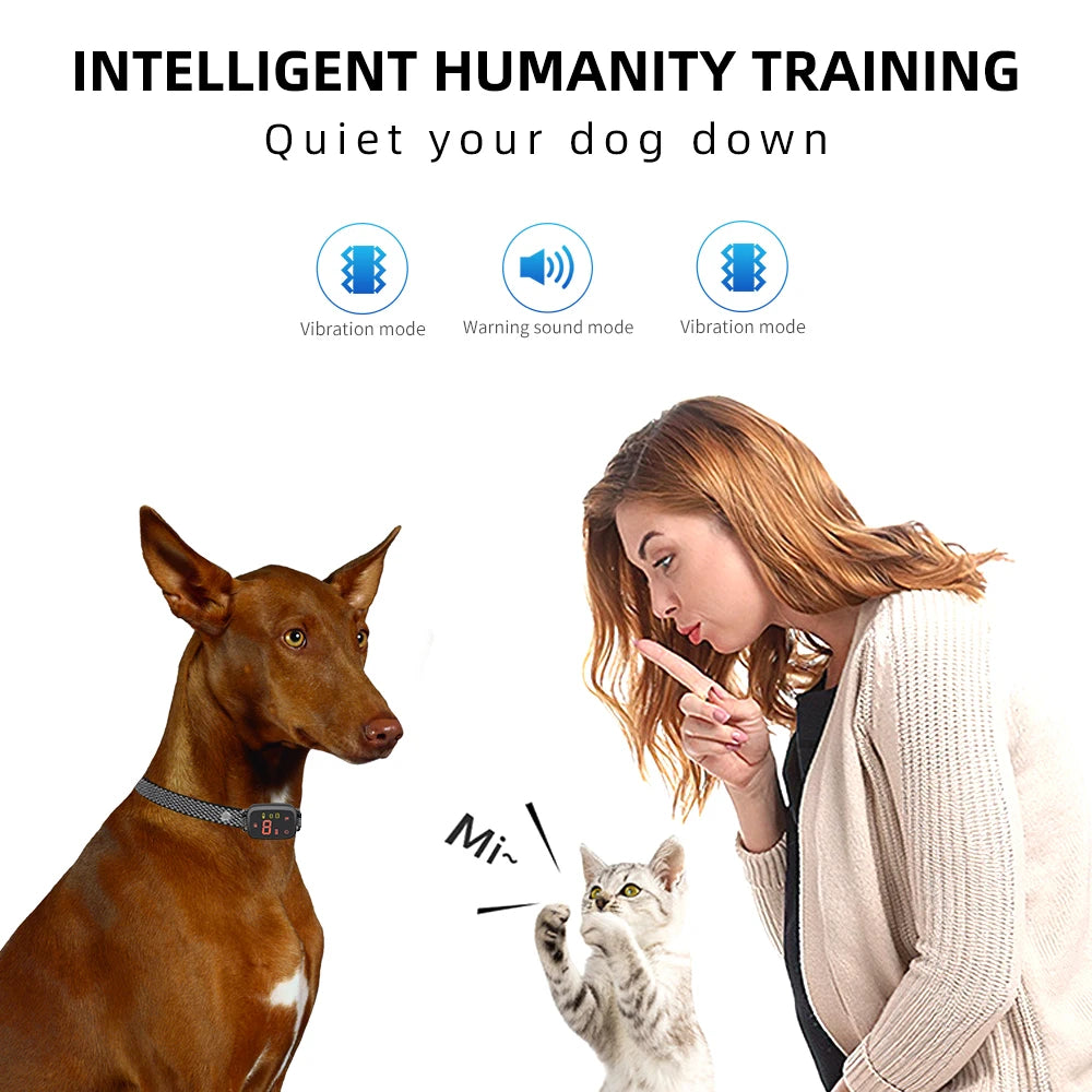 Automatic 3-Mode Ultrasonic Anti-Bark Dog Collar (with No Shock)