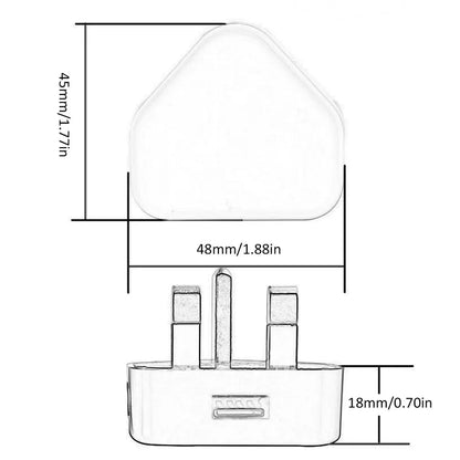 UK 3-Pin Plug to Type-B USB Charger for Dog Training Devices