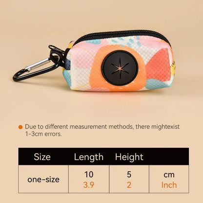 Abstract Designer Print Pet Poop Bag Holder Dispenser for Dog Leashes