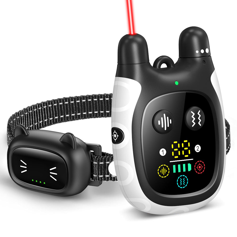 Premium Cat Training Collar with Remote – 3-in-1 Behaviour Corrector Laser Toy